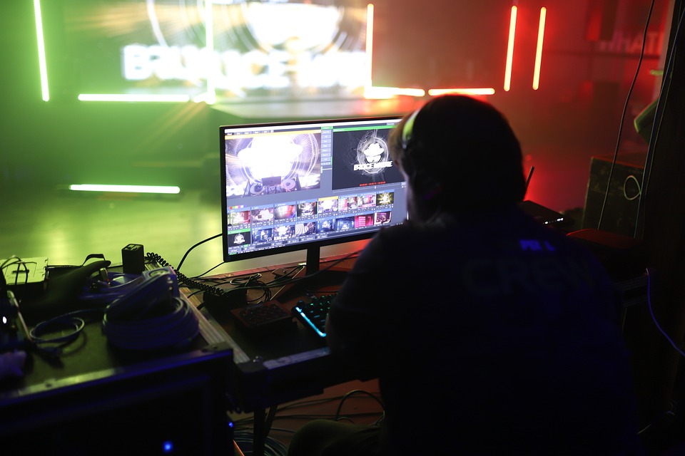 Studio setup for professional live streaming video production