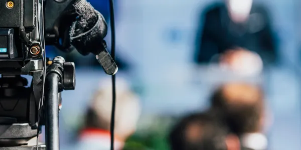 Tripod and camera used in live streaming for events