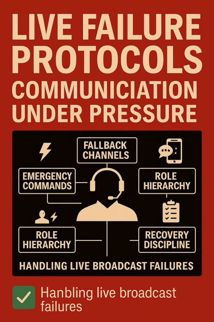 Live Broadcast Failure Protocols: Communication Under Pressure